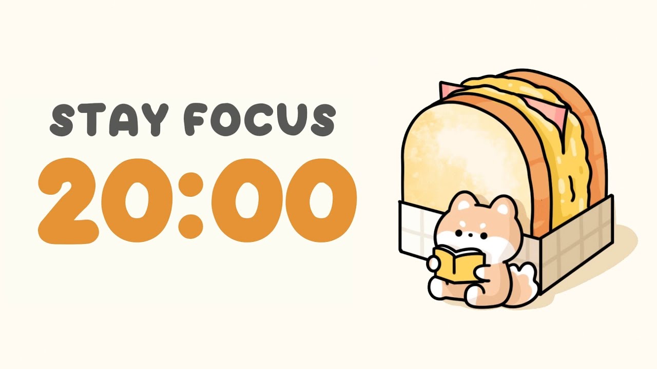 20 Minute Timer 🐶☀️ Cozy Egg Drop | Study with Shiba