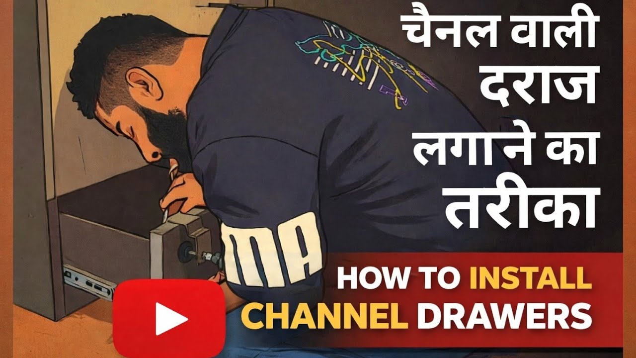 चेनल वाली दराज लगाने का तरीका 