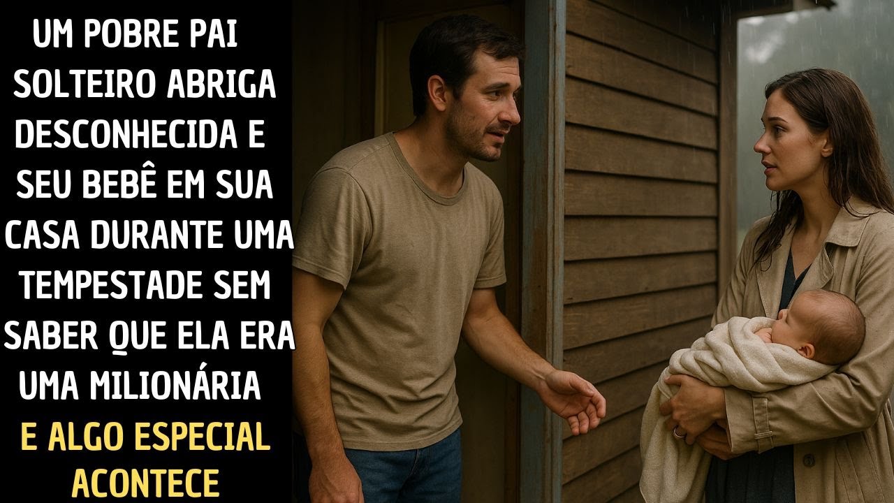 UM POBRE PAI SOLTEIRO ABRIGA UMA DESCONHECIDA E SEU BEBÊ SEM SABER QUE ELA ERA UMA MILIONÁRIA...