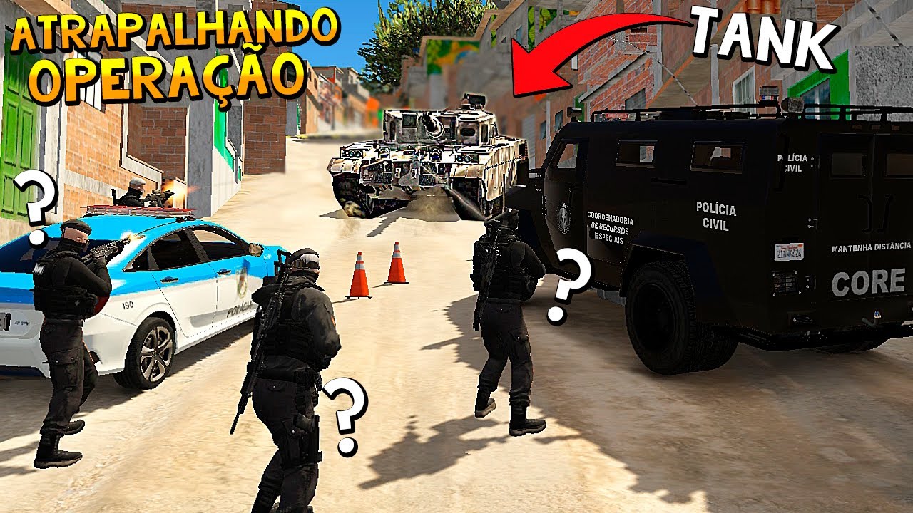 ATRAPALHANDO OPERAÇÃO POLICIAL NO GTA RP