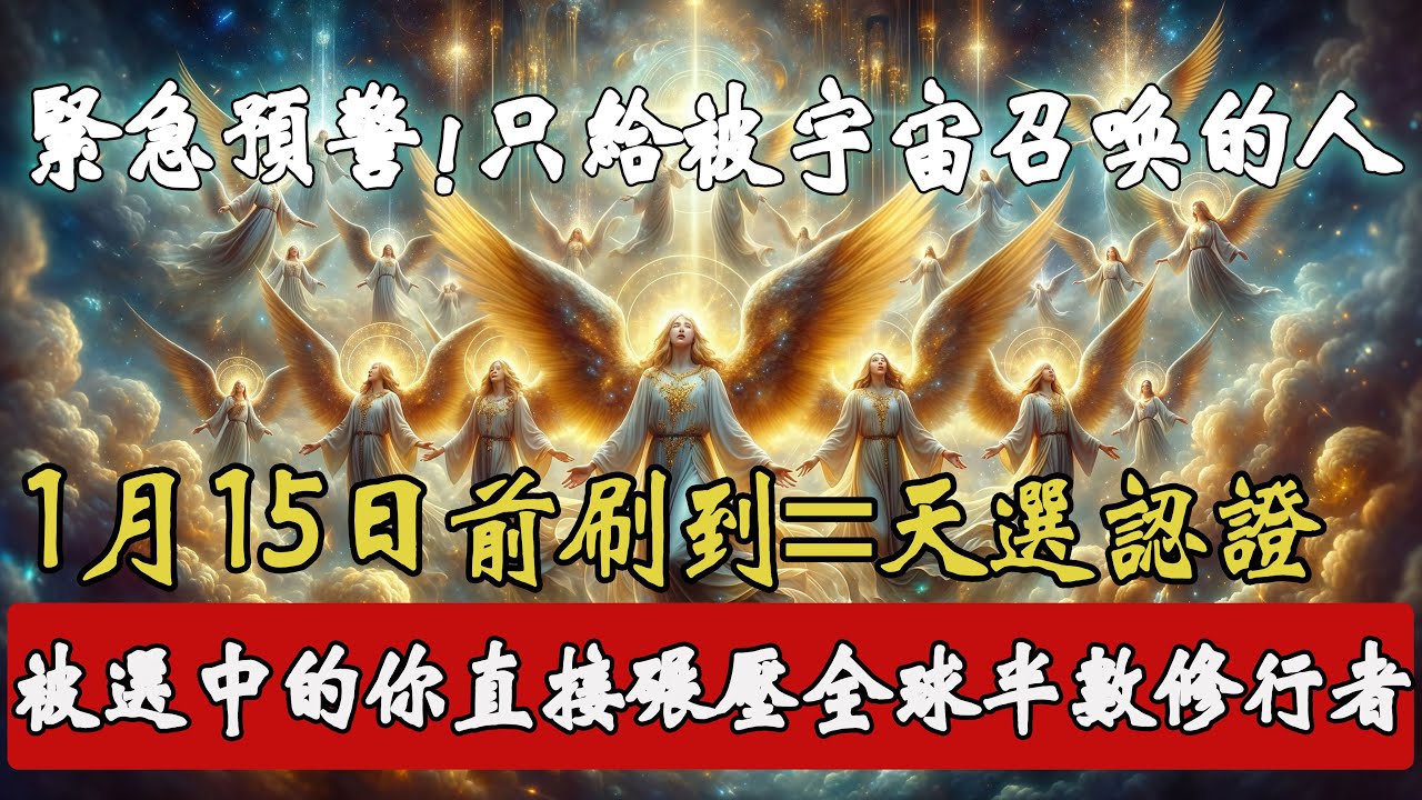 恭喜！你已被宇宙選中！只有 0.1% 的人能刷到這部影片，這絕非偶然，而是宇宙為你預留的覺醒契機，1 月 15 日前接收，你將直接碾壓全球一半修行者！