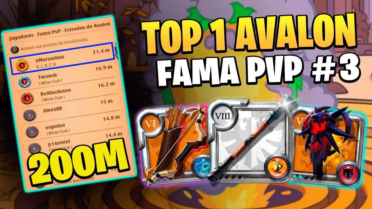 Minha jornada at&eacute; o TOP 1 PvP Semanal da Avalon no Albion Online #3