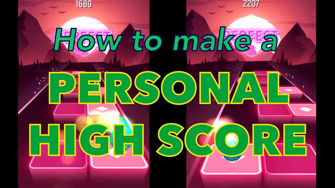 Tiles hop EDM rush - how to do personal high score - Song: FADE from Alan Walker