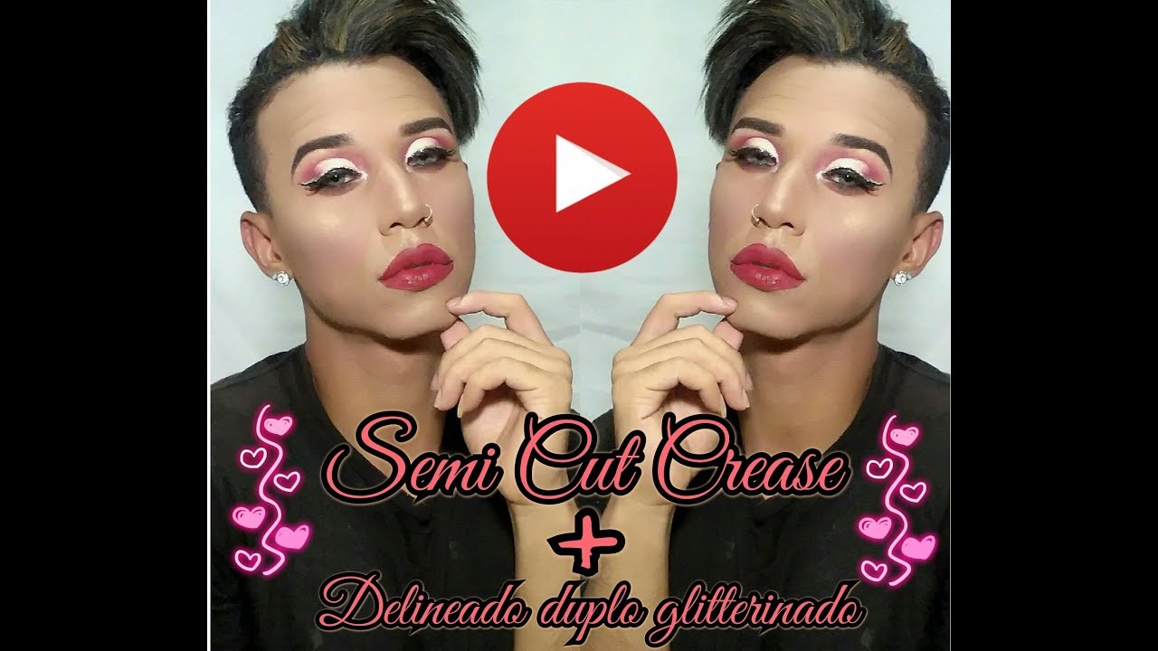MAQUIAGEM SEMI CUT-CREASE + DELINEADO GLITTERINADO