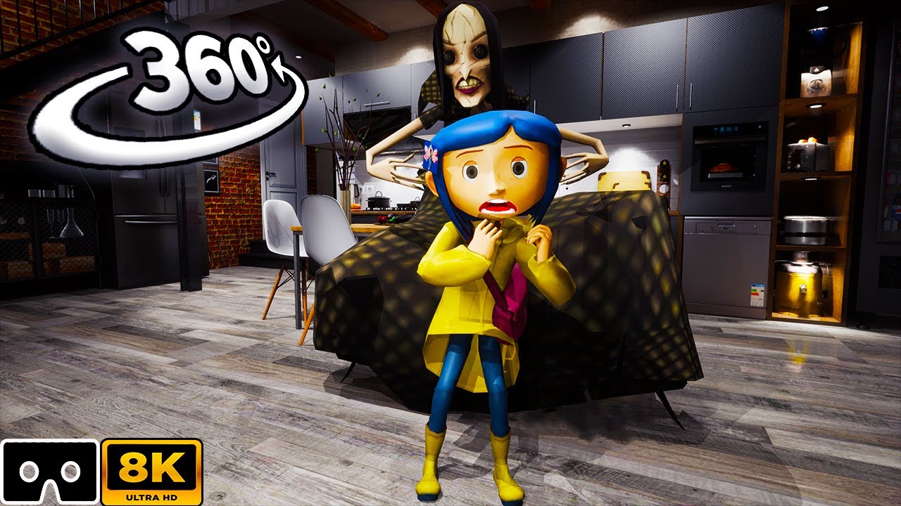 360&deg; CORALINE Breaks into Other Mother House - 360 Video Horror - Scary VR 360 Fan Film
