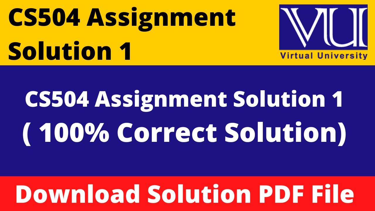 CS504 Assignment 1 Solution Fall 2022 || CS504 Assignment 1 Fall 2022