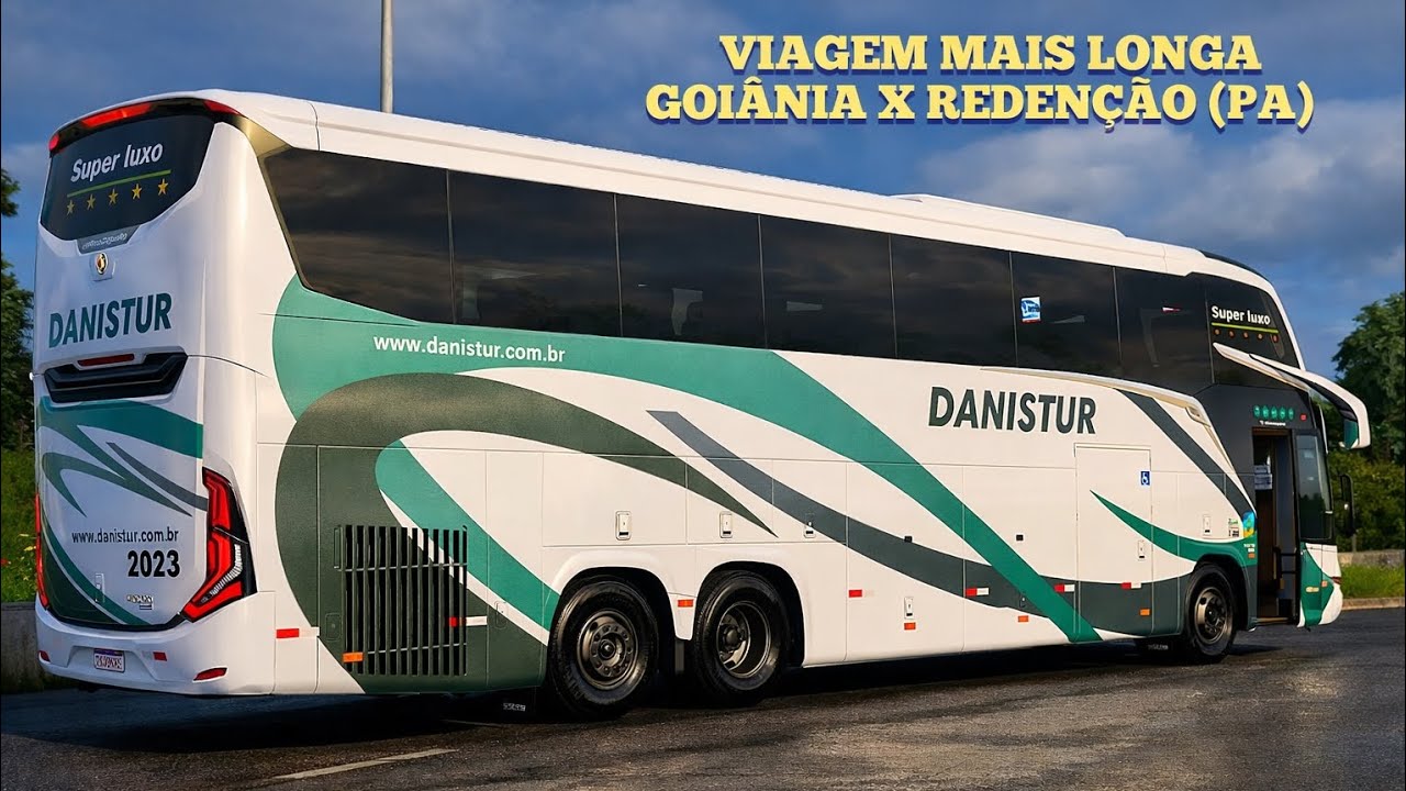 GOIÂNIA X ANÁPOLIS X REDENÇÃO (PA) 160 KM VIAÇÃO DANISTUR BOTEI PRESSÃO VOLVO ROTA BRUTA VIA BR -153