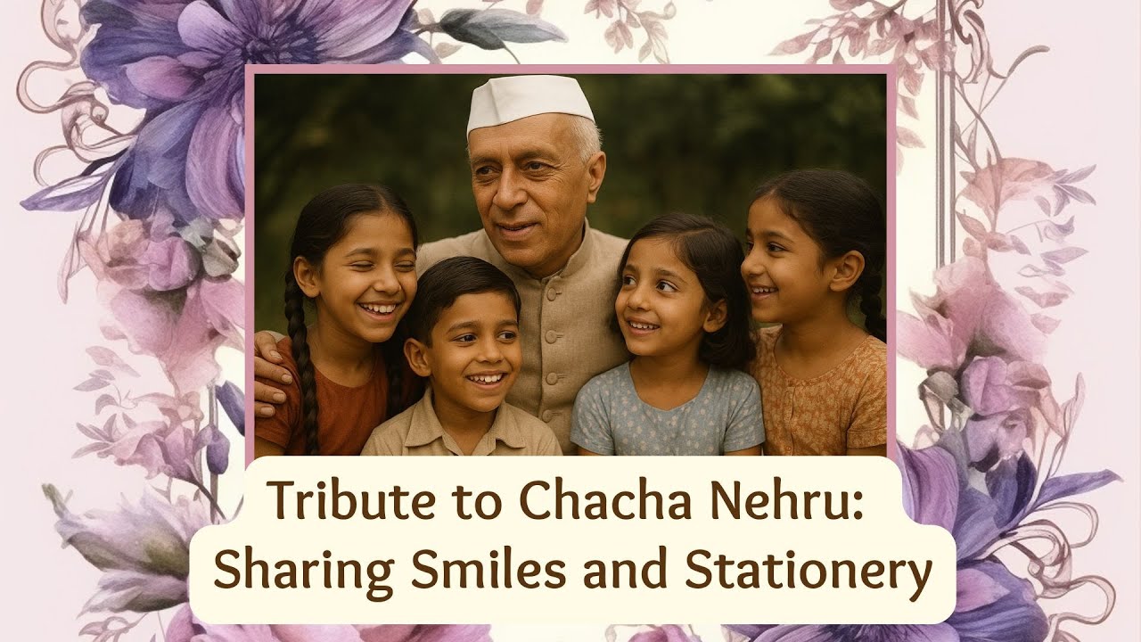 A Tribute to Chacha Nehru: Sharing Smiles and Stationery | St. Joseph Public School CBSE-Omalur.