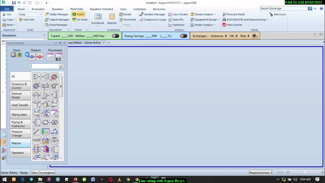 Line Sizing with Aspen Hysys