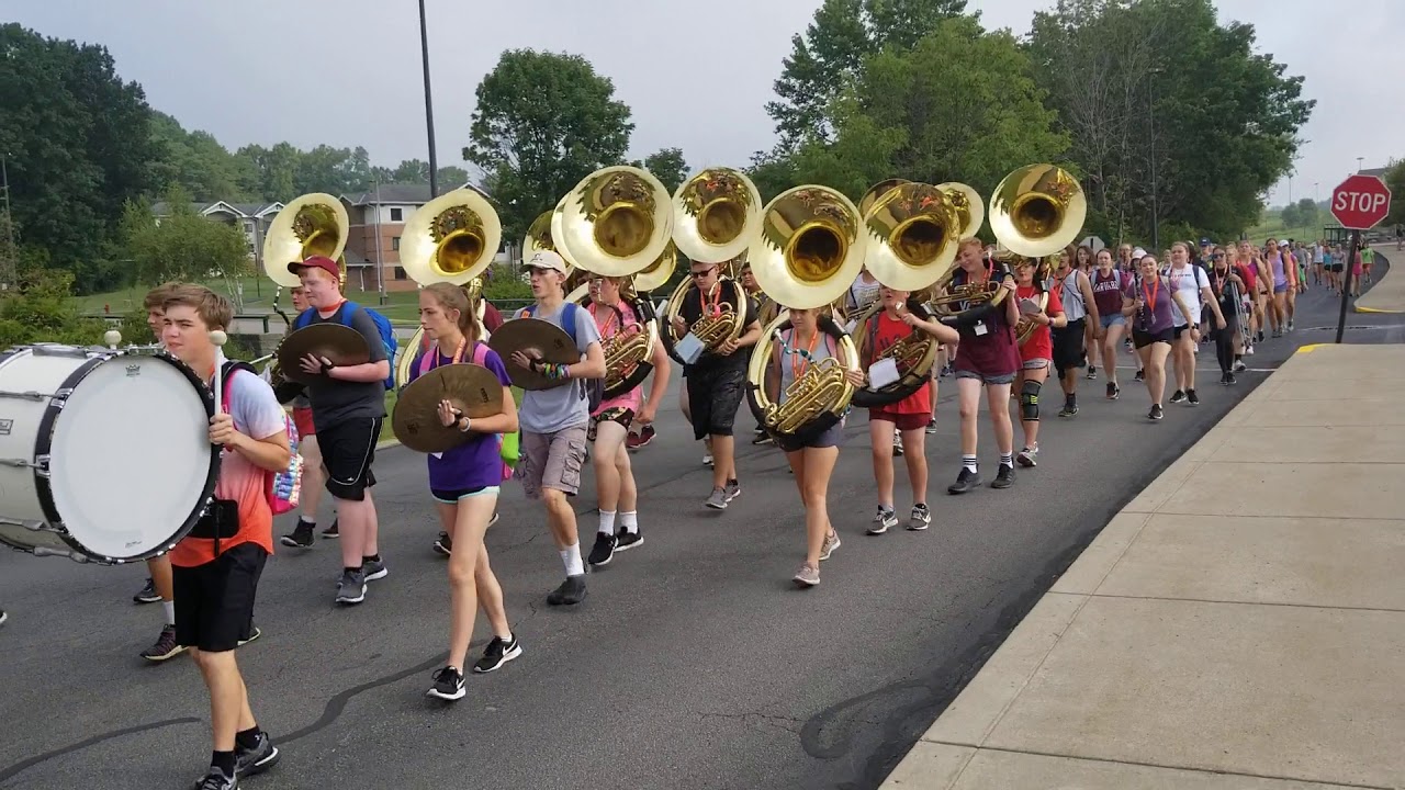 Band Camp 2019 Wednesday March to the field