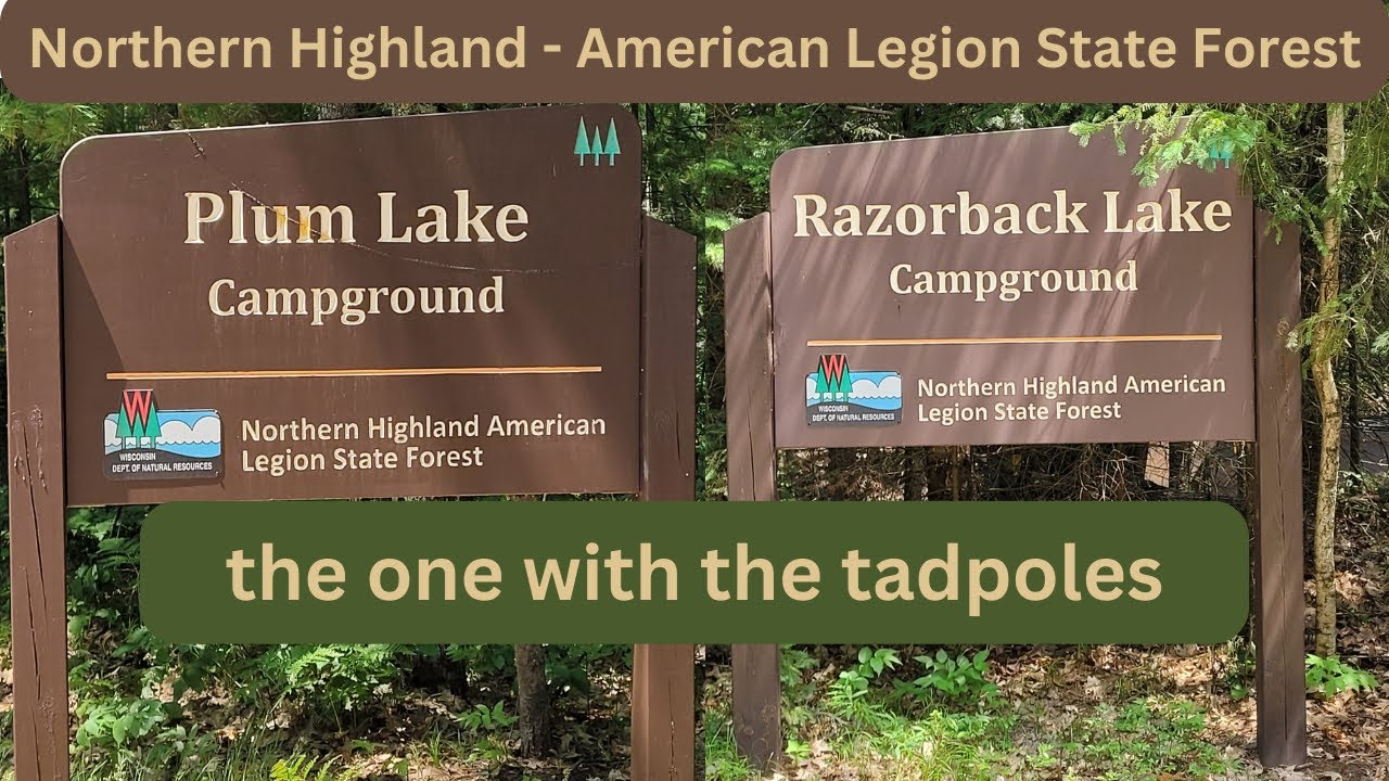 Plum & Razorback Lake Campground's combined in the Northern Highland American Legion  WI Forest