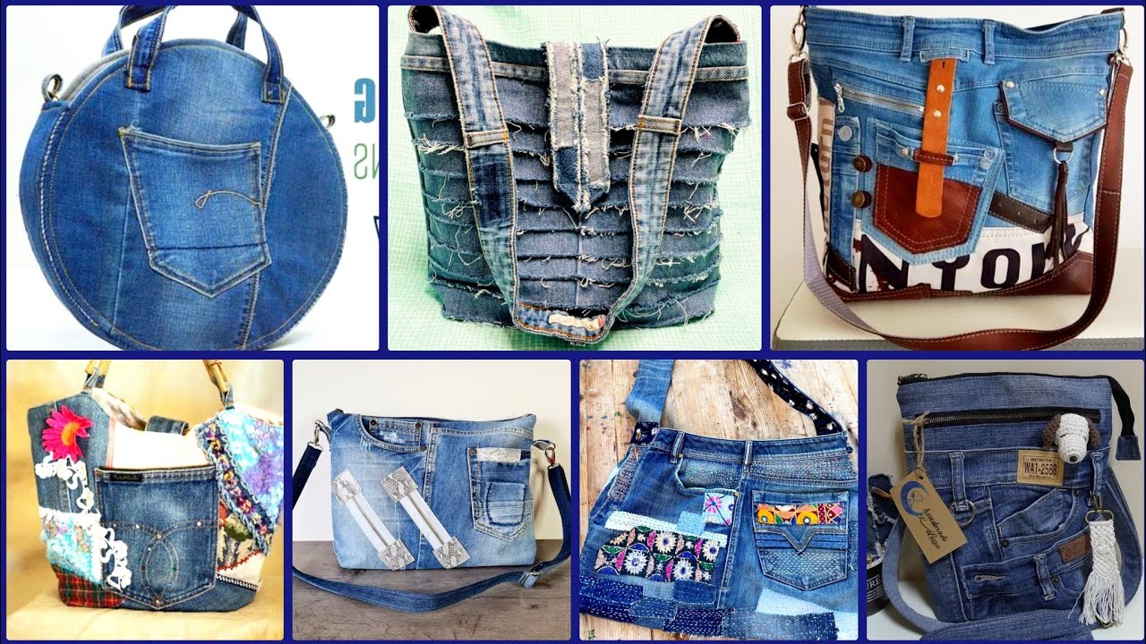 Best & Adorable Denim old pant totebags ideas2024