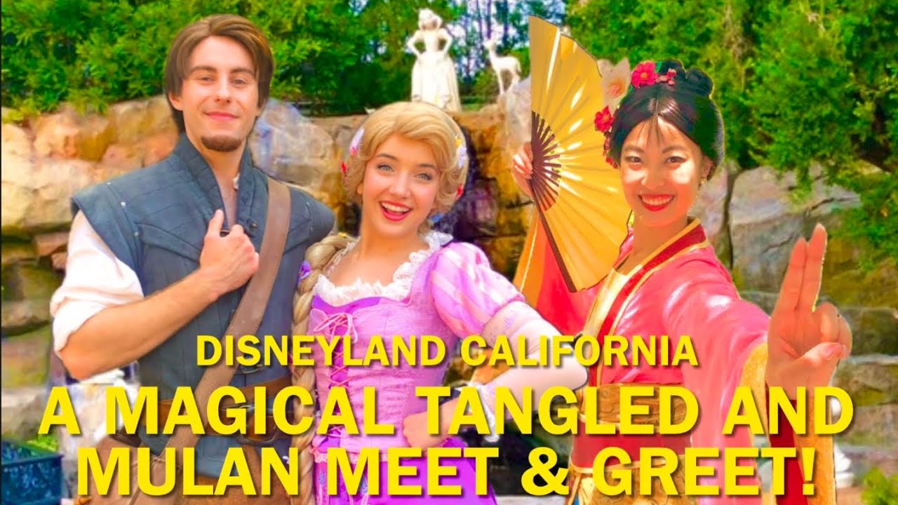 Rapunzel, Flynn Rider, and Mulan: Very MAGICAL, EXCITING Meet and Greets at Disneyland! 