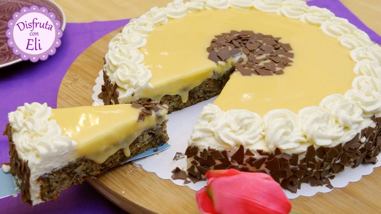 Pastel de rompope con nuez y chocolate / receta alemana