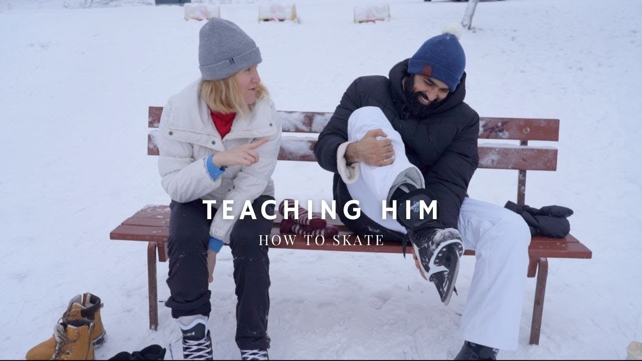 Ep17 - teaching my Indian husband how to skate on ice (Life in Finland)