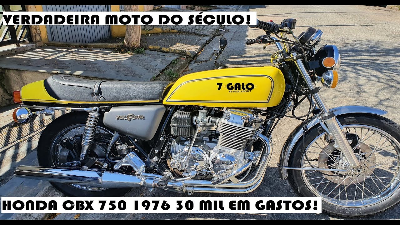 CB 750 FOUR 1976 FICOU PRONTA! FORAM 30 MIL GASTOS EM ESTÉTICA! MOSTRANDO O RONCO DE FÁBRICA!