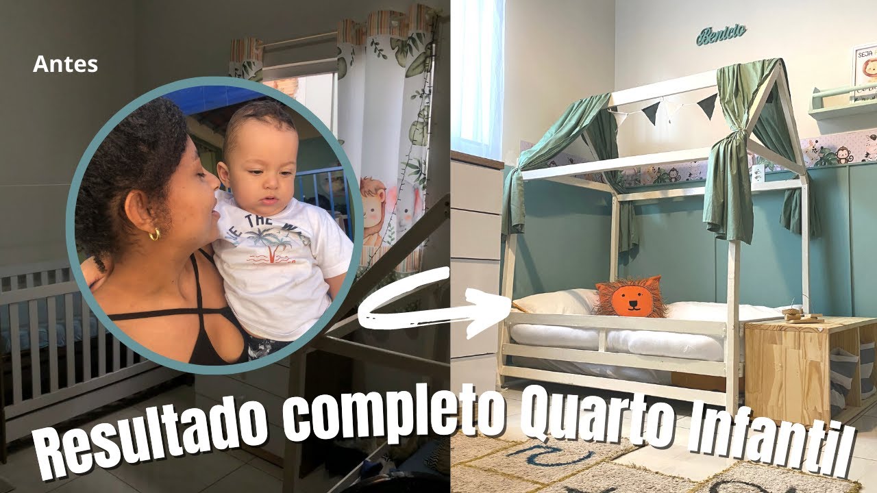 Incr&iacute;vel! A transforma&ccedil;&atilde;o que ela fez no QUARTO INFANTIL dos afilhados GASTANDO POUCO - Parte 2