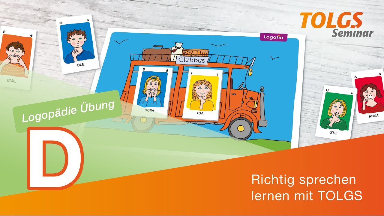 Logopädie Übung für Kinder – Silben mit D
