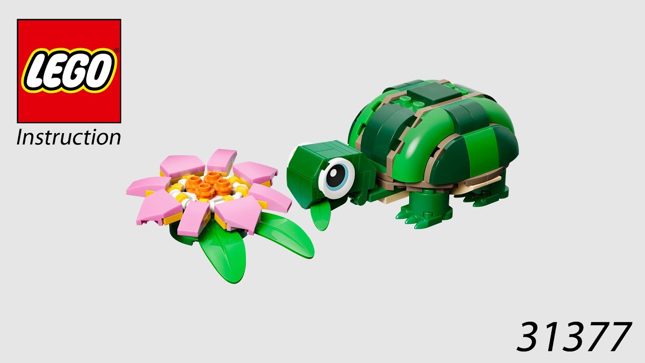LEGO Instruction - Creator - 31377 - Turtle with a Water Lily Flower