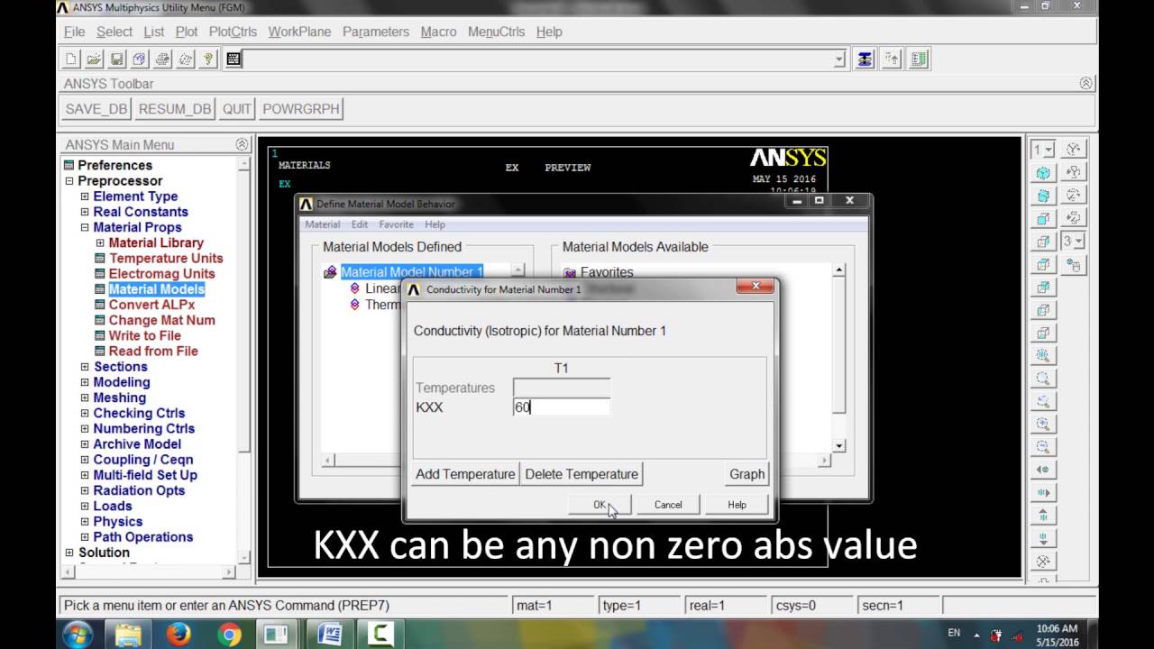 Functionally graded material - FGM in Ansys - Axial bar