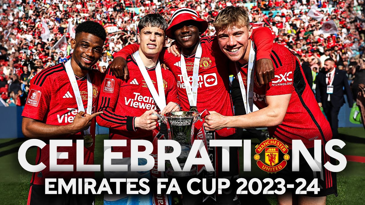 🏆 FULL CELEBRATIONS! | Trophy Lift & Full-Time Scenes | Manchester United | Emirates FA Cup 2023-24