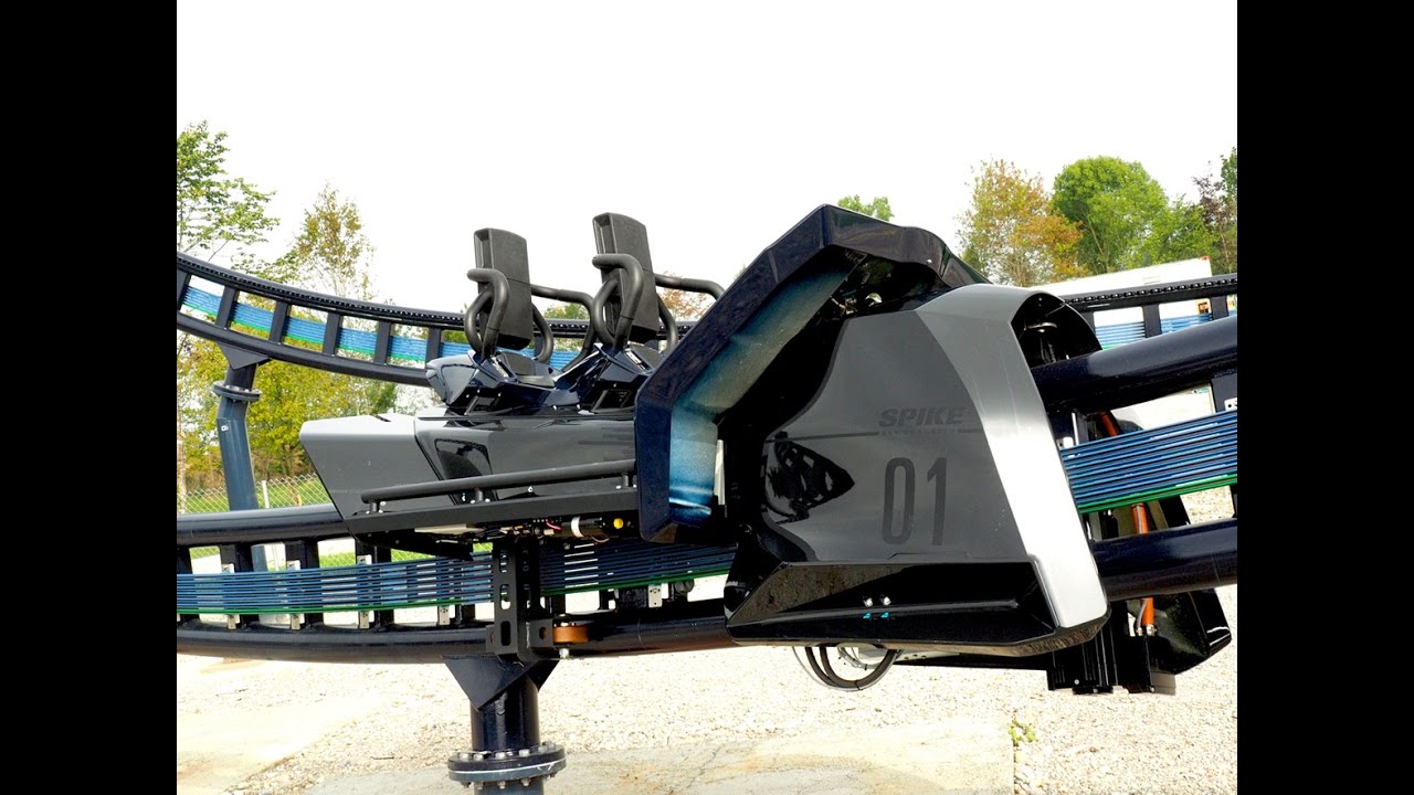 First test rides with the Spike coaster 