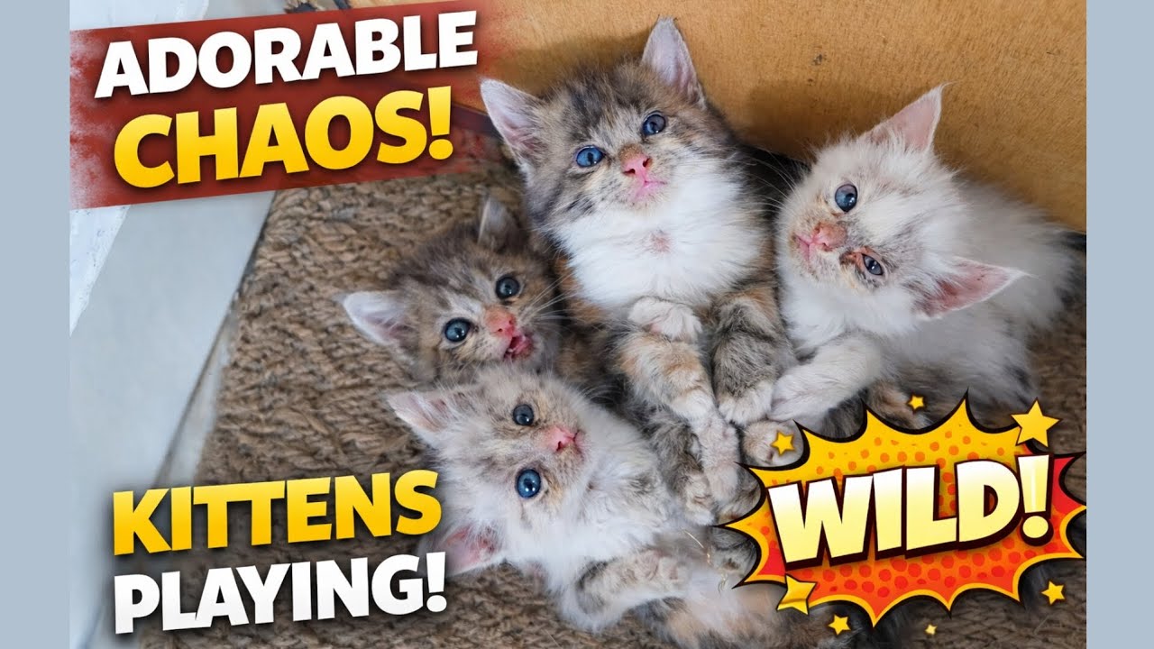 Kittens Exploring the World for the First Time 🐾 | Natural Sounds, No Music | 36 Days Old 😺💗