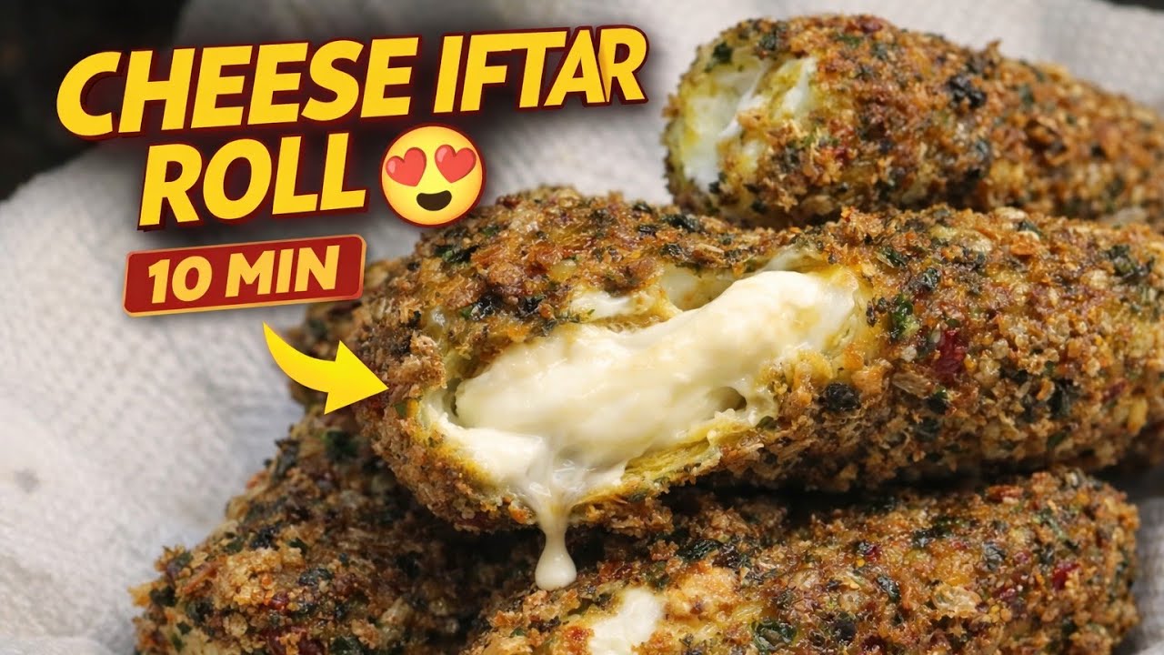 Ramzan Special Day 3 | Shahi Chicken Cheese Roll 🧀 | Crispy Cheese Burst Iftar Snack Recipe
