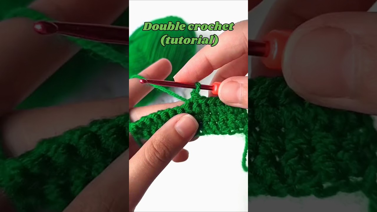 Double crochet (tutorial for beginners) #crochet