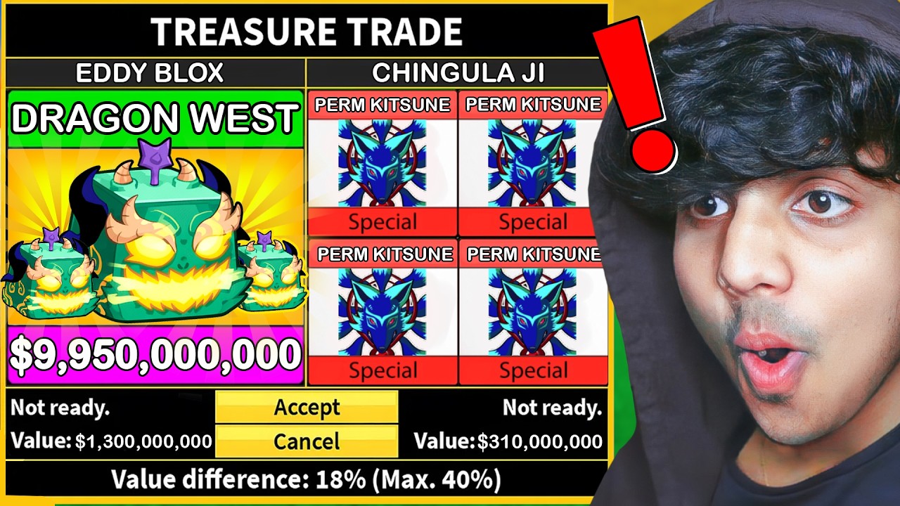 Can I Get 4 Perm Kitsune For West And East DRAGON In Blox Fruits?🤯