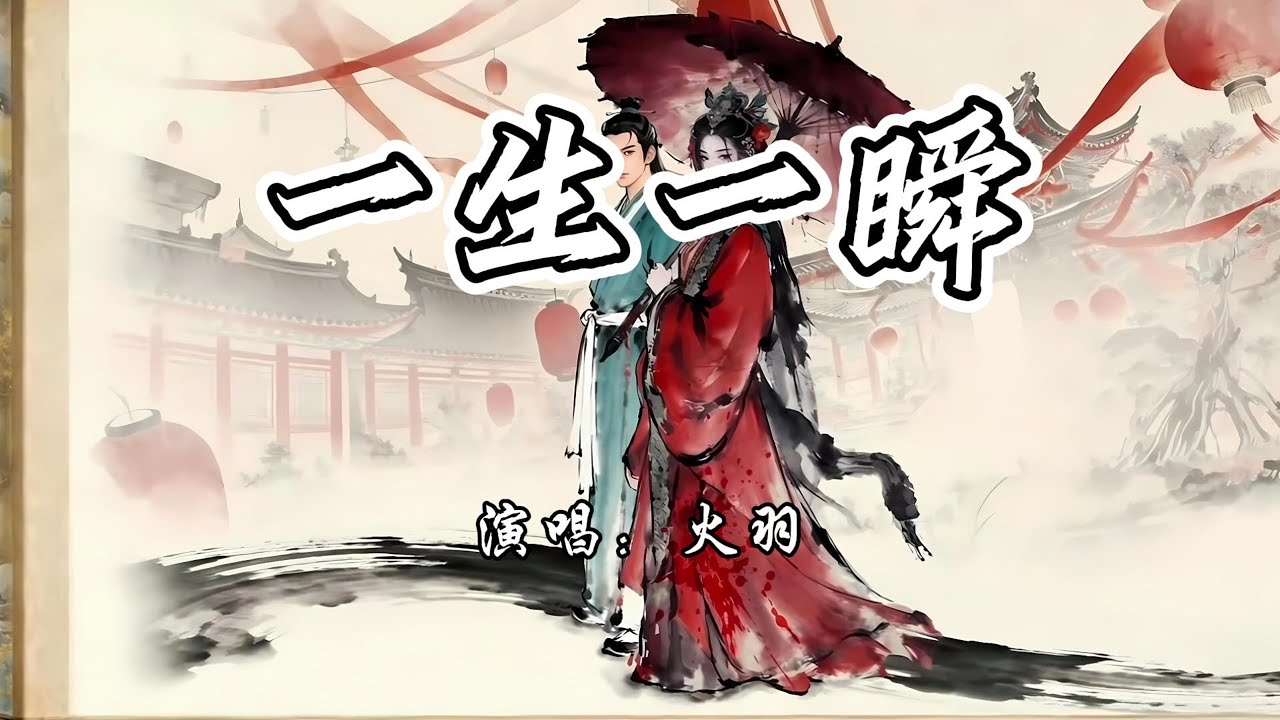 火羽 - 一生一瞬《剑来第二季》动画插曲『梳画红妆谁在等，旧时廊下却无归人啊。』【4K无损|动态歌词 Lyrics】