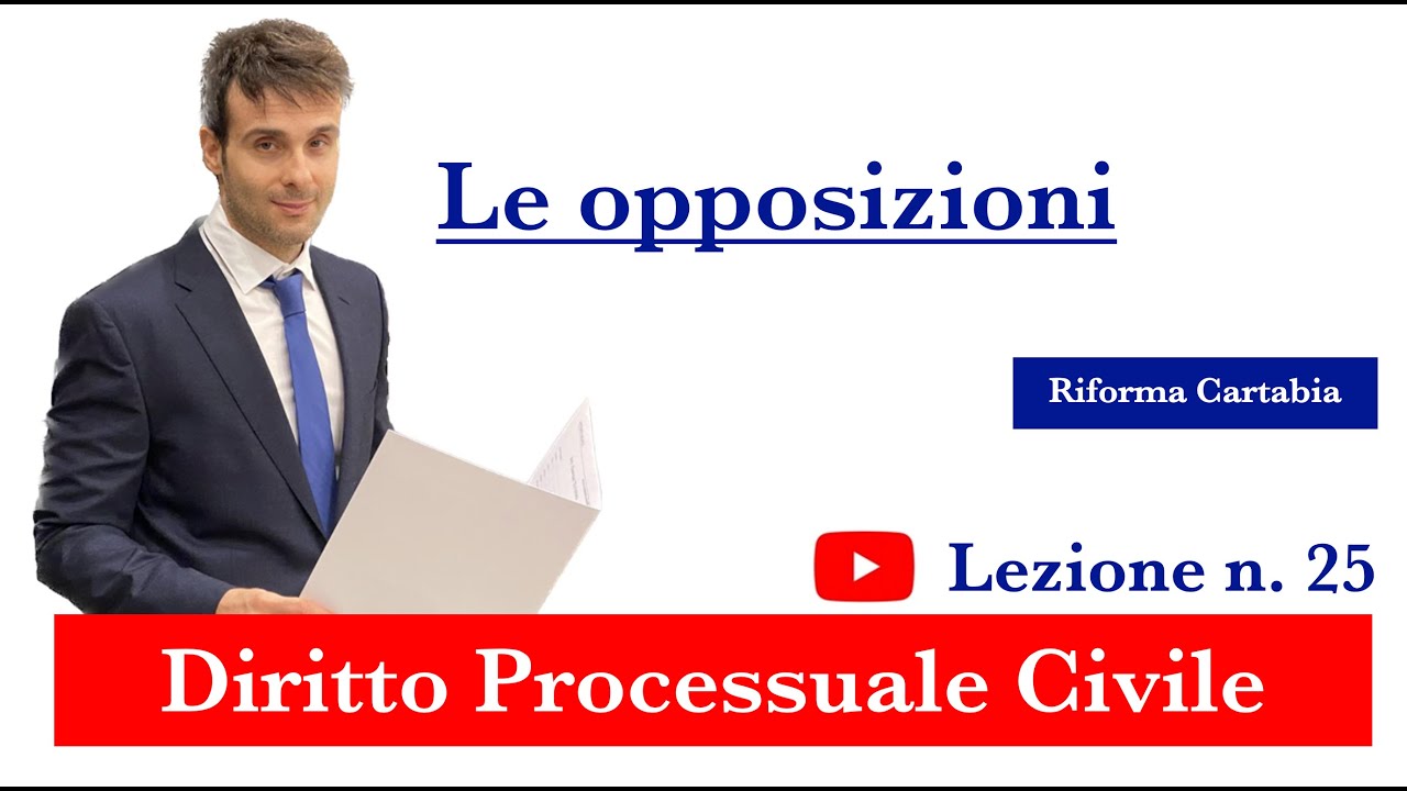 Procedura civile, lezione n.25: Le opposizioni