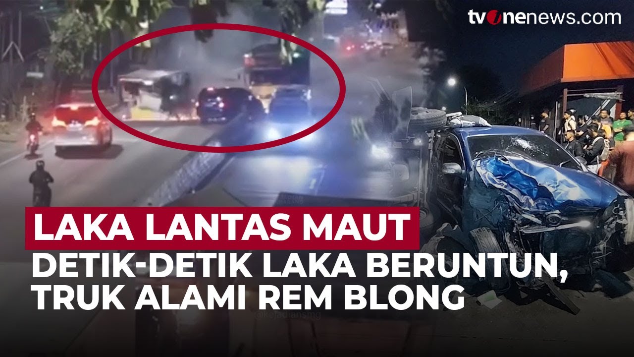 Laka Maut! Detik-detik Tabrakan Beruntun di Jateng, Dipicu Truk Rem Blong | OneNews Update