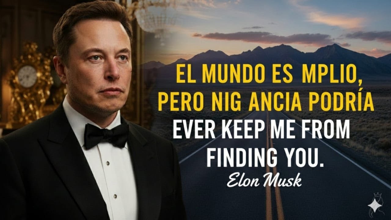 El mundo es inmenso, pero ninguna distancia podría impedirme encontrarte jamás». — Elon Musk