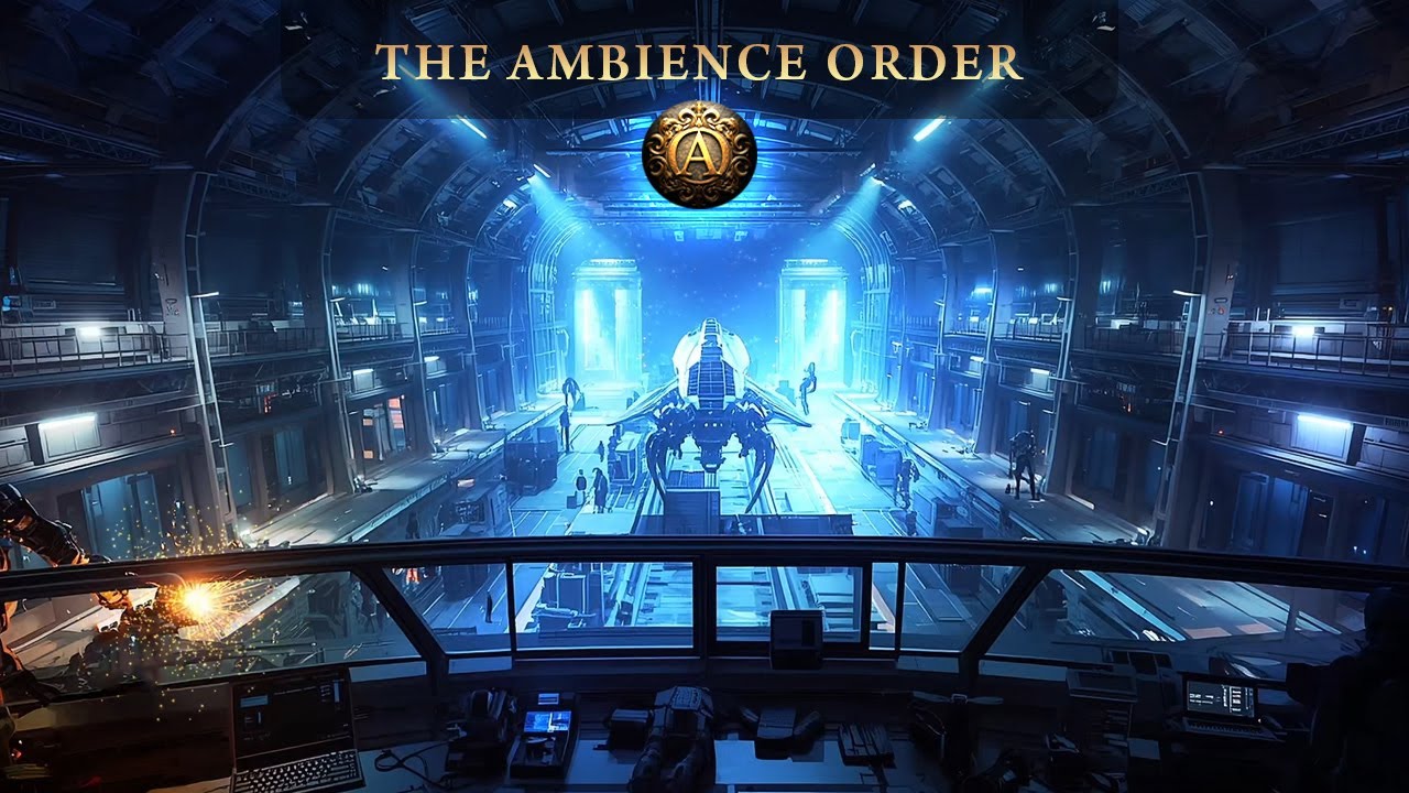 Space Station Hangar Ambience | Sci-Fi Sounds for Sleep, Study, Relaxation | 3 Hours