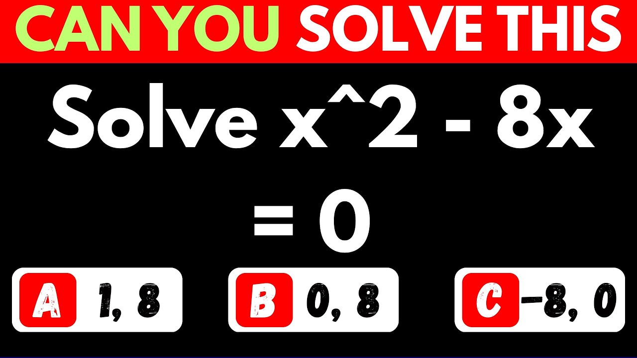 Only Top SAT Students Can Solve These 30 Quadratic Equations