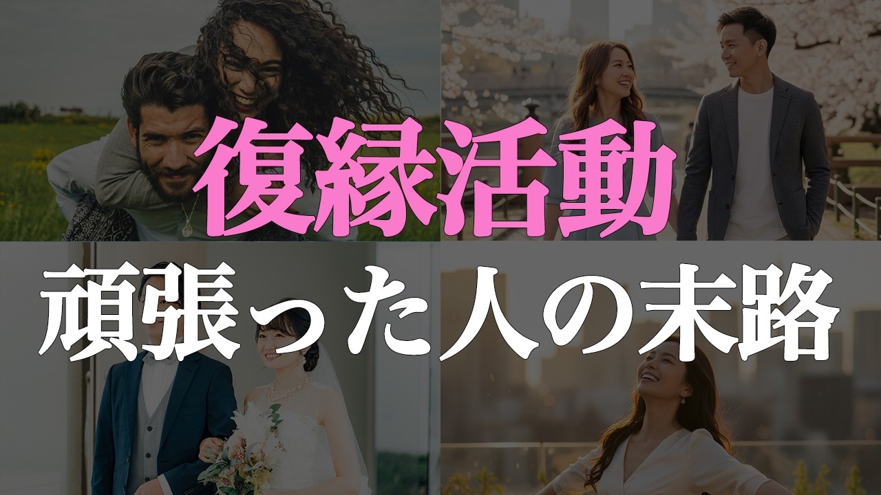 復縁活動を頑張った人たちがたどり着いた意外な結末