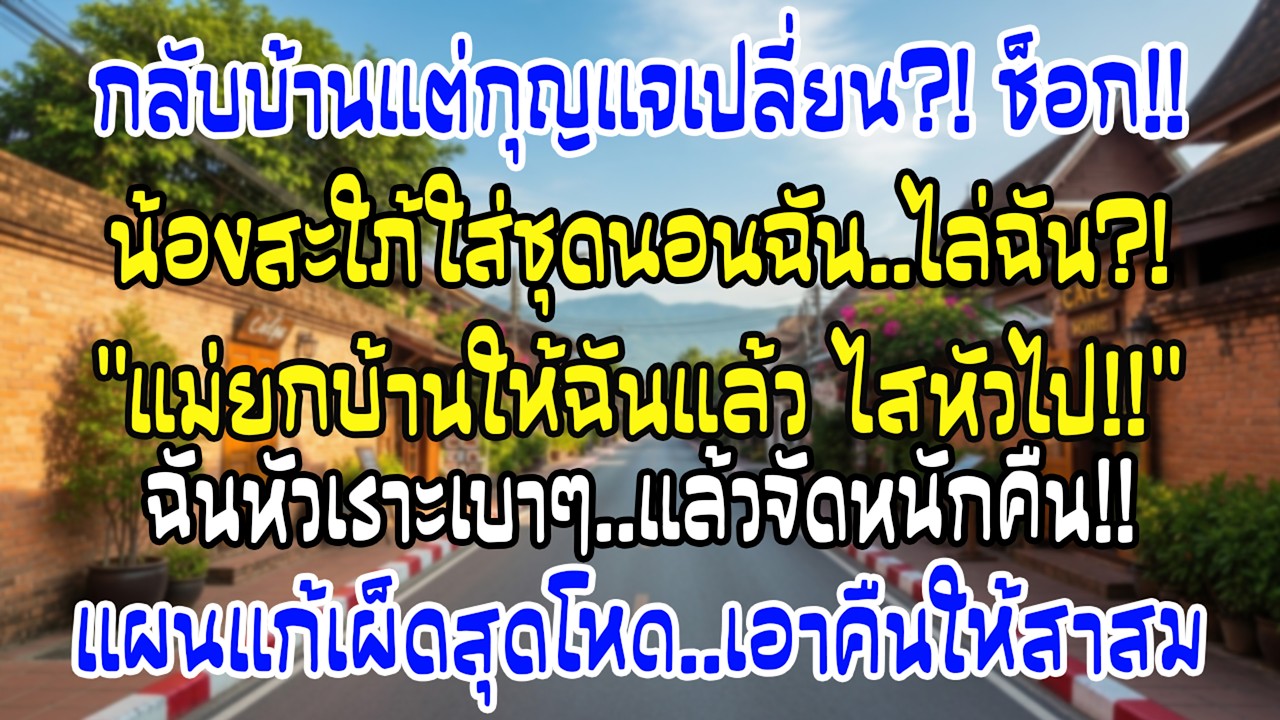 กลับถึงบ้านกุญแจถูกเปลี่ยน น้องสะใภ้ใส่ชุดฉันบอกบ้านเป็นของเธอ ฉันหัวเราะ