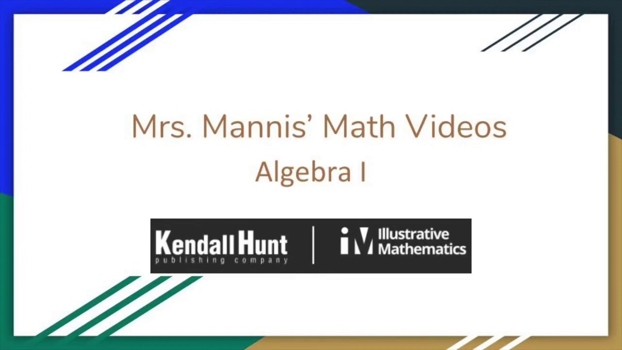 IM Algebra I - Unit 5: Lesson 3