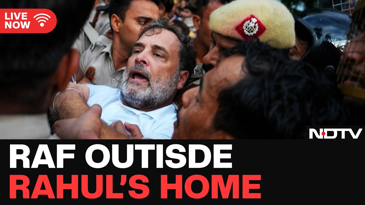 Rahul Gandhi News LIVE | Congress Protest LIVE | Security Tightened Outside Rahul Gandhi's Residence
