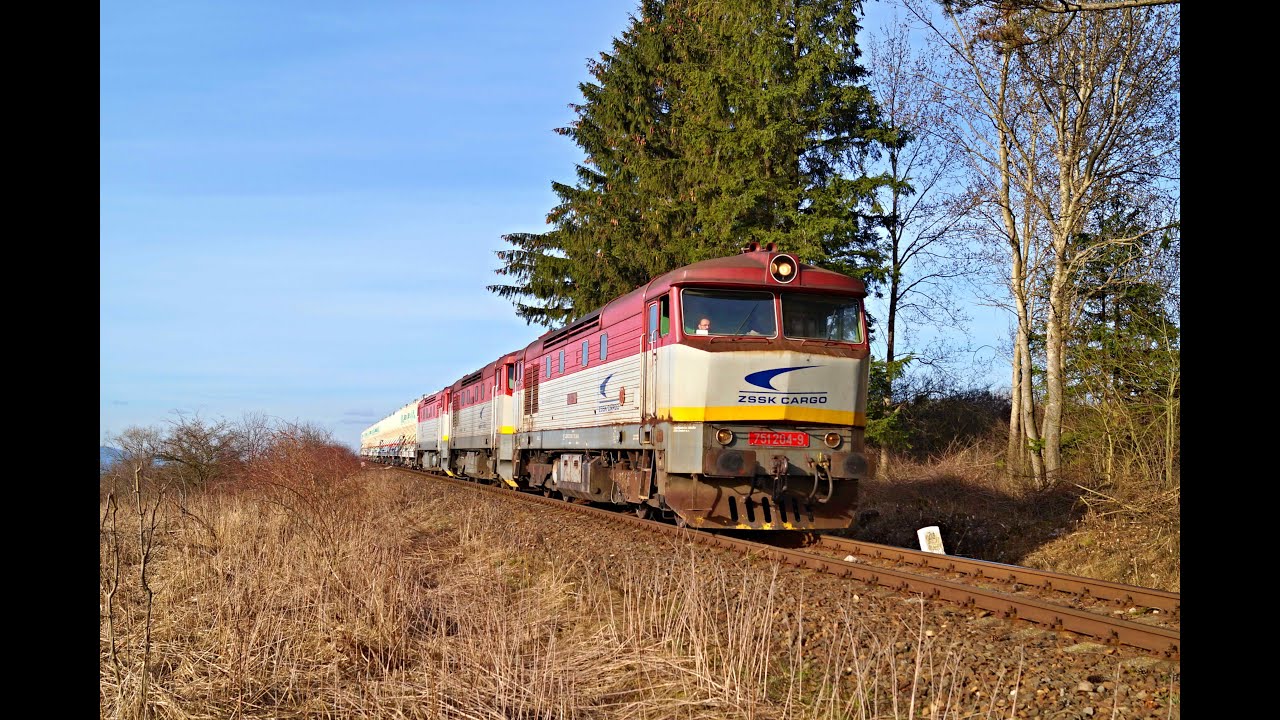 Vlaky Slovensko - Bardotka 751.204 na Pn 55721 Ekocell