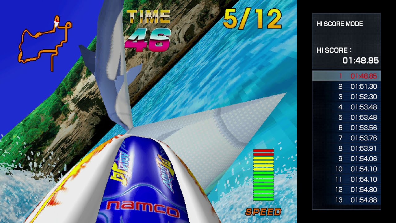 【ハイスコアモード】アーケードアーカイブス版アクアジェット　エキスパート　1’48”81