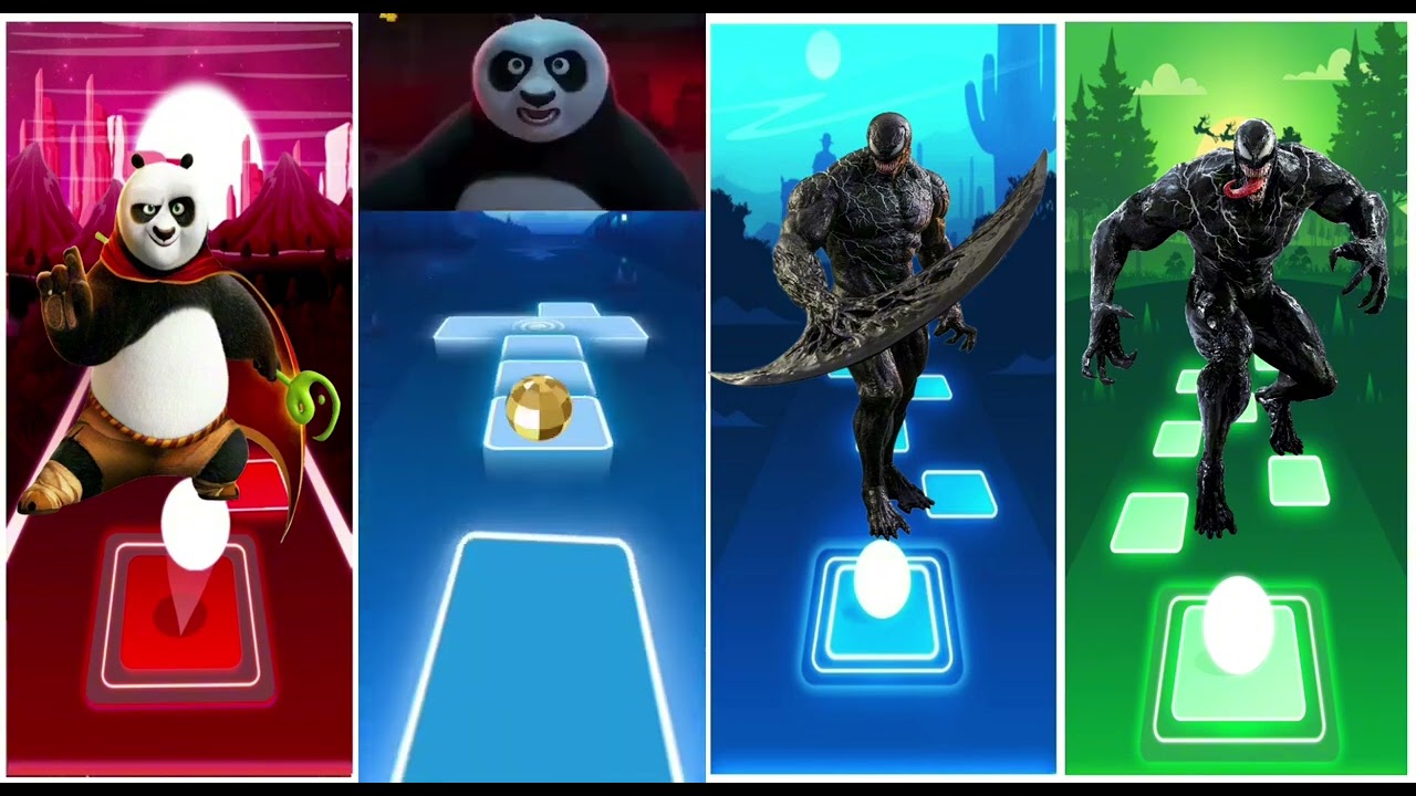 Kung Fu Panda4️⃣🆚️Kung Fu Panda2️⃣🆚️Venom1️⃣🆚️Venom tiles hop