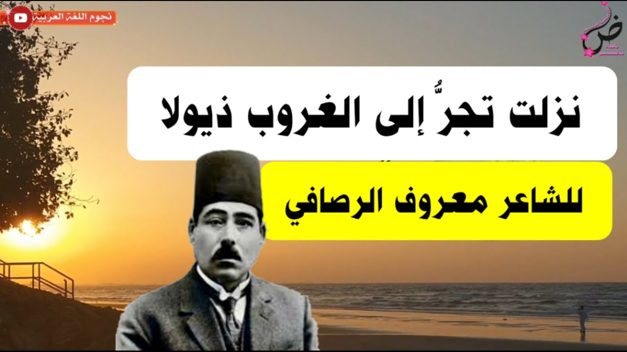نزلت تجرُّ إلى الغروب ذيولا| للشاعر معروف الرصافي|شرح مختصر👇🏼
