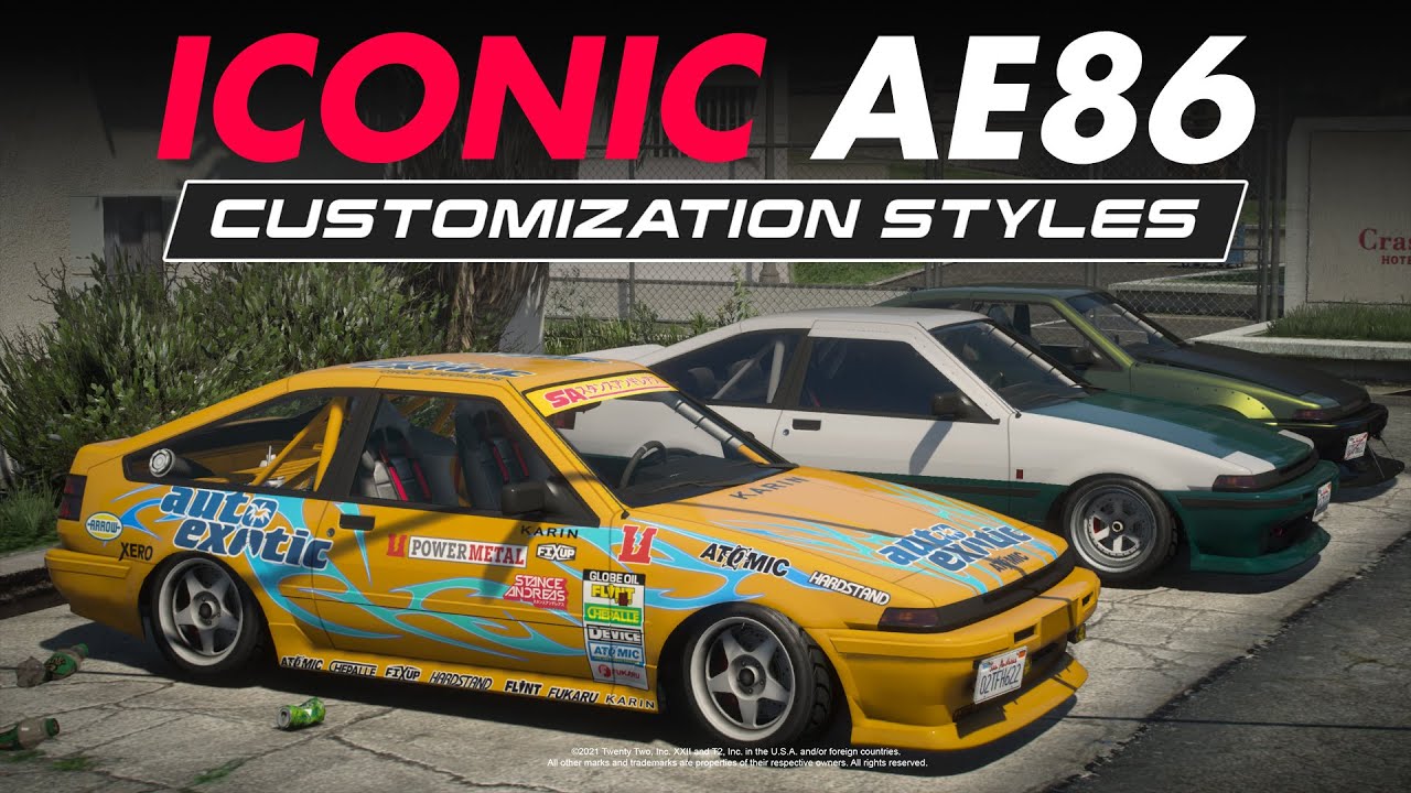 GTAO - Iconic AE86 Customization Styles