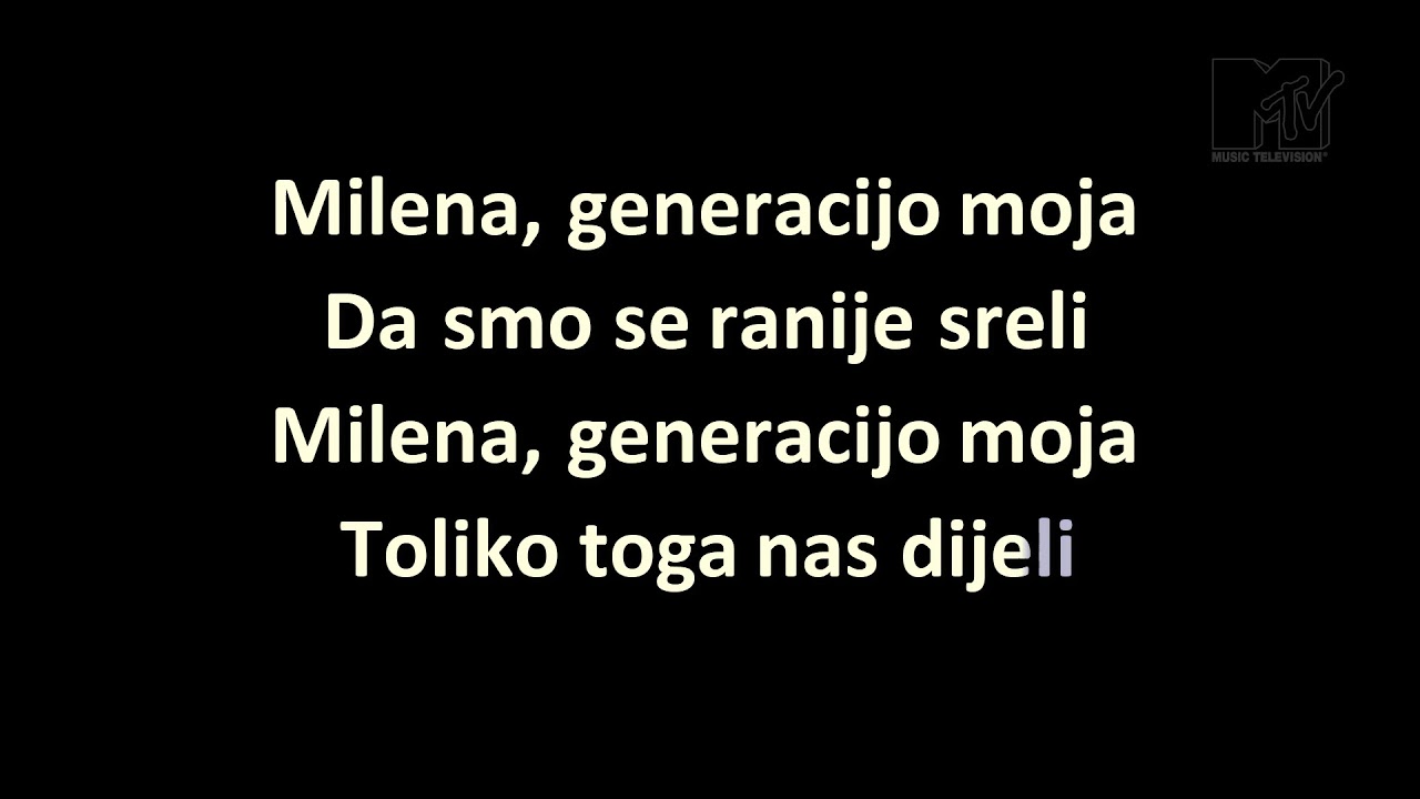 Novi fosili - Milena (Karaoke)