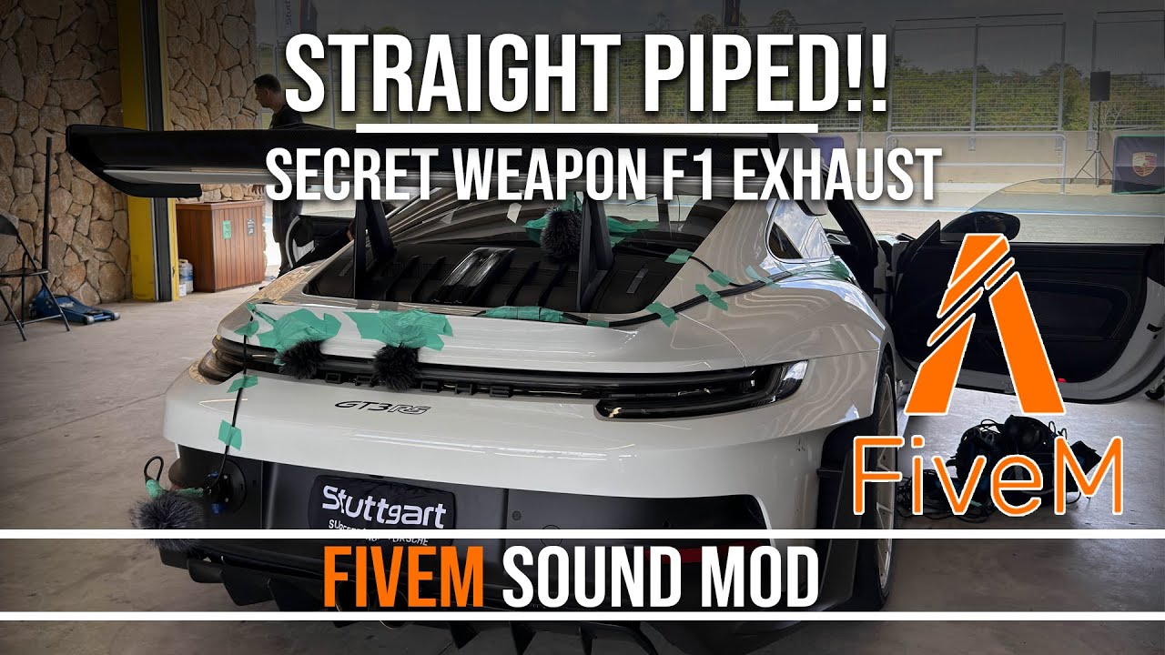 FiveM Sound Mod - Porsche 911 GT3 RS LOUD Straight Piped Secret Weapon F1 Sound Mod / GTA V RP