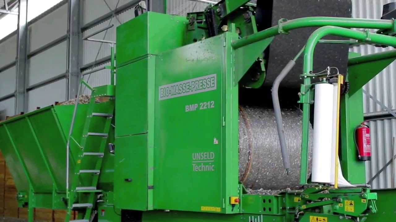 Unseld Technic BMP2212 baling and wrapping RDF - pressen und verpacken von EBS