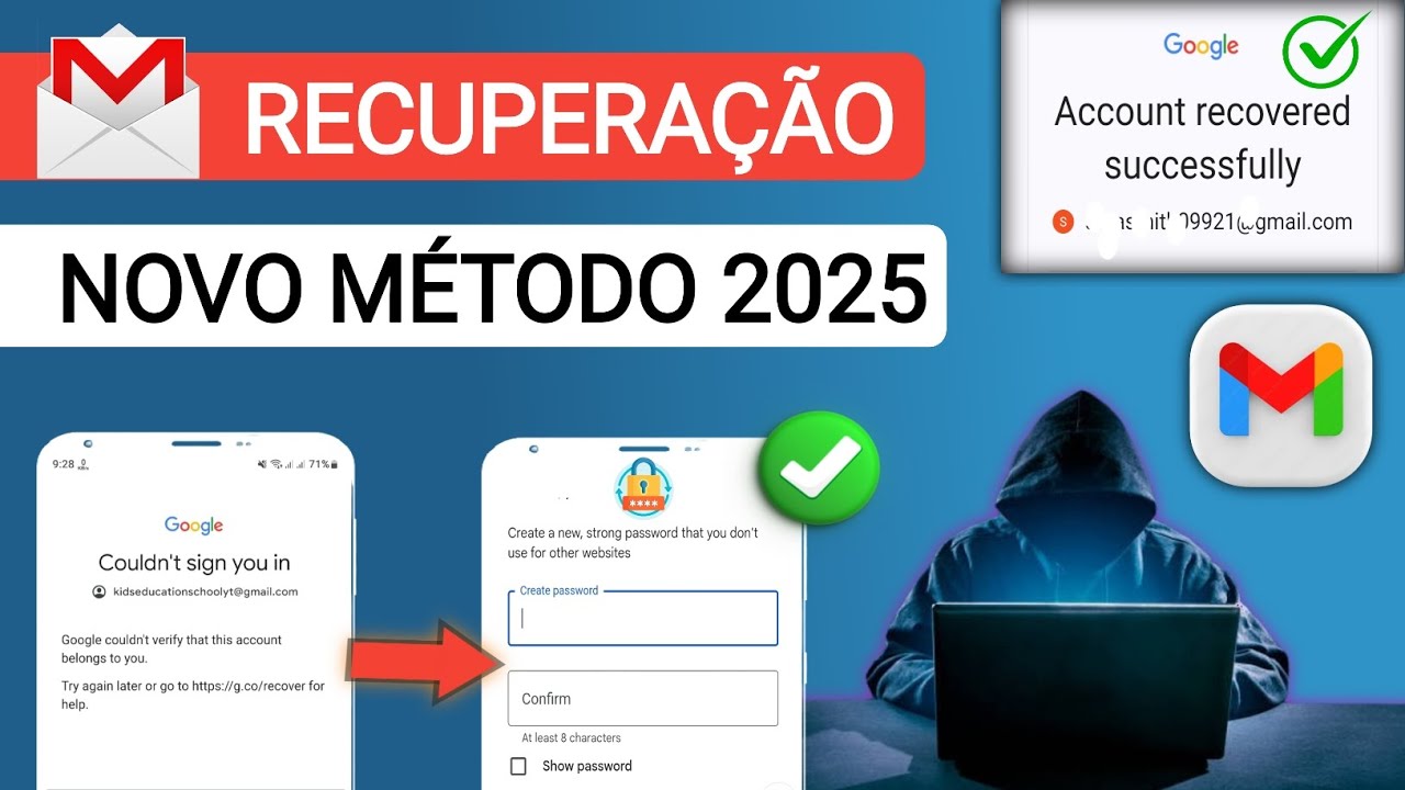Como recuperar uma conta do Gmail sem c&oacute;digo de verifica&ccedil;&atilde;o, senha e n&uacute;mero de telefone