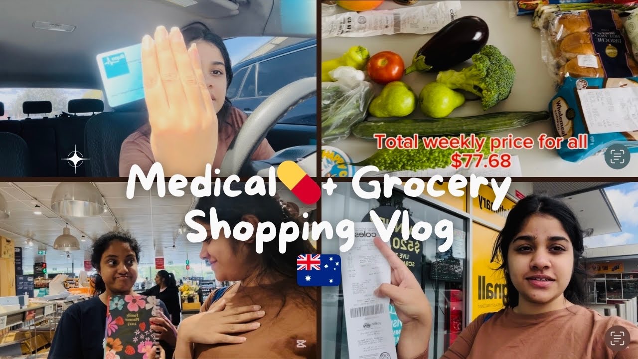 ඕස්ට්‍රේලියාවේ🇦🇺 Medical process එක සරලව💊|Weekly grocery Shopping 🛍️|Couple එකකට සතියකට යන වියදම💵💥🫣